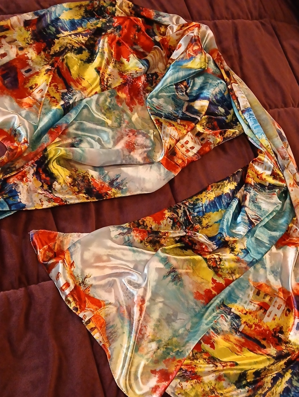 Vibrant Abstract Multicolor  Scarf
